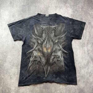 The Mountain Vintage Dragon Graphic T-Shirt Gray Tie Dye Delta Pro Weight Medium